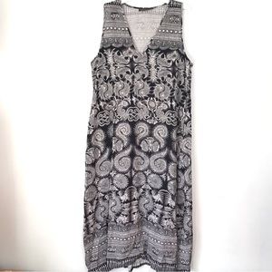 Zanzea Collection Dress Womens XXXXL Navy Blue White Tropical Summer Sleeveless